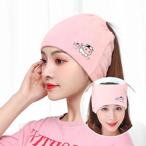 Calf parent-child picture spring and summer confinement hat maternity hat ladies pile hat confinement hat headscarf headband set 62101