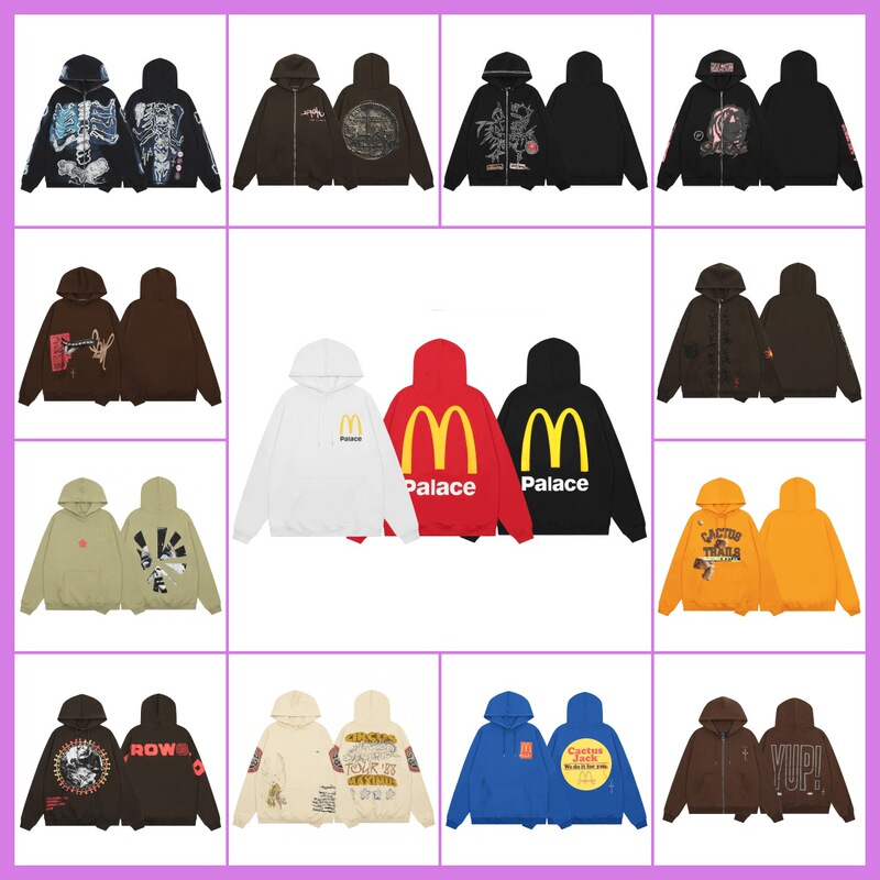 Cross-border wholesale Travis Scott co-branded loose-fit hooded sweatshirt with foam print for men and women