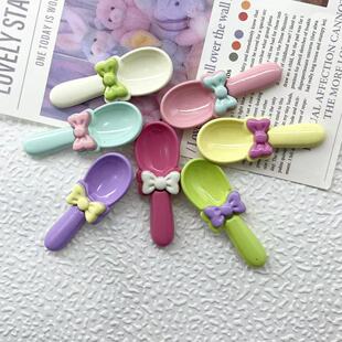 Bow tie spoon simulation accessories cute colorful mobile phone clothing gift making DIY decoration dress material accessories