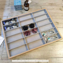 眼镜架子展示架眼镜店柜台实木道具盒柜台装饰托盘太阳镜收纳盒