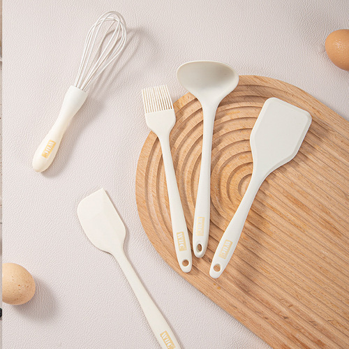 Mini silicone food supplement spatula, small silicone spatula, household kitchen high temperature resistant baby cooking spatula