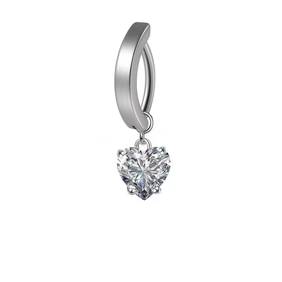 Minimalist Curved Navel Ring With Butterfly And Pentagram Designs_voghion.com