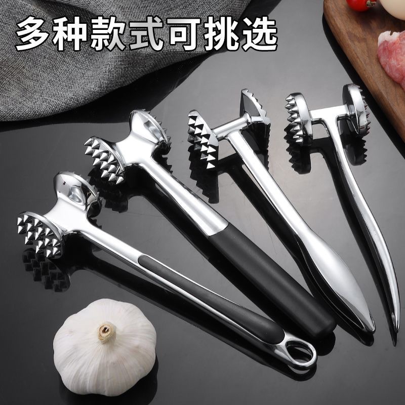 Manufacturer Wholesale Meat Hammer, Beef Steak Hammer, Zinc Alloy Material, Hanging Hole Design, Efficient Double-Sided Meat Hammer, Solid