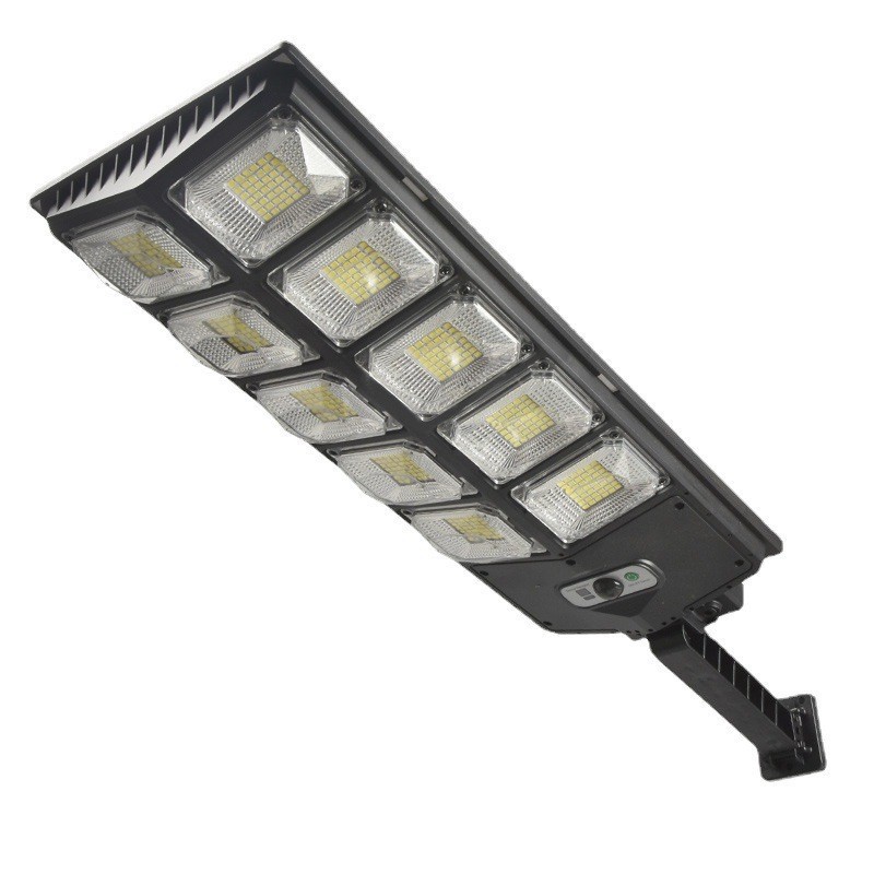 energía solar transfronteriza de doble fila integrada lámpara de patio de control remoto iluminación al aire libre inducción del cuerpo humano luz intensa lámpara de calle