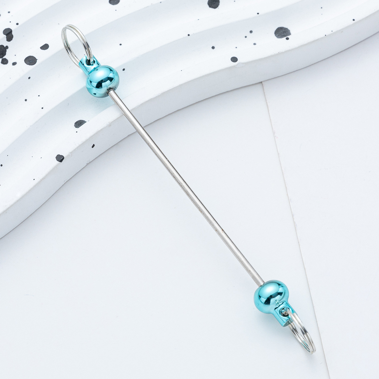 Creativo nuevo DIY con cuentas Polo en stock gradiente color hecho a mano llavero accesorios colgante al por mayor