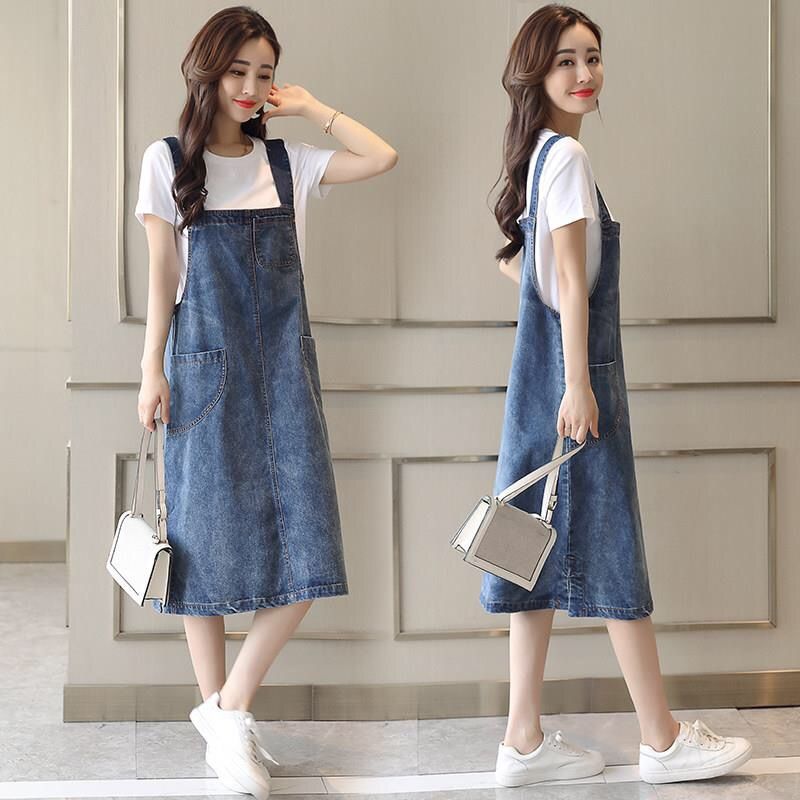 Summer denim summer dress for students