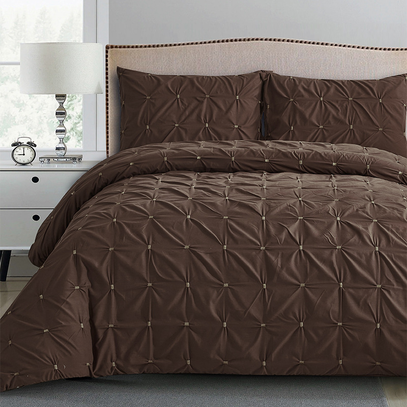 亚马逊床上用品被子拧花胖被三件套冬被被套wish外贸跨境家纺批发