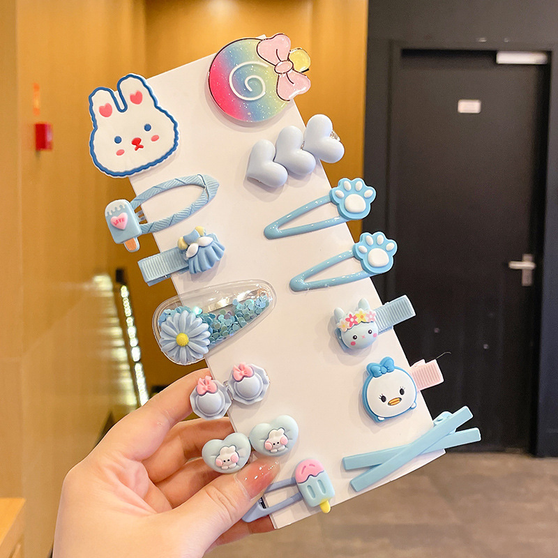 Horquilla de felpa de otoño e invierno clip de flequillo lateral para niños lindo color café horquilla de cabello roto tocado clip de pelo al por mayor