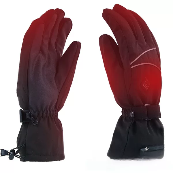 Three-gear temperature control gloves electric heating gloves outdoor sports gloves heating gloves five-finger electric heating gloves