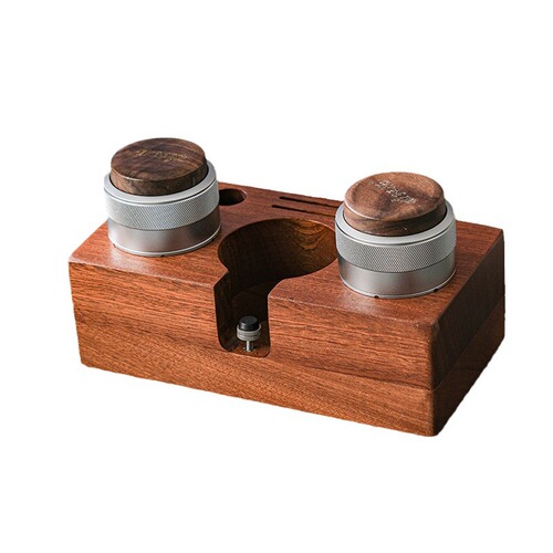 Coffee press powder base handle support frame adjustable multi-functional solid wood press powder base handle storage 51/58mm