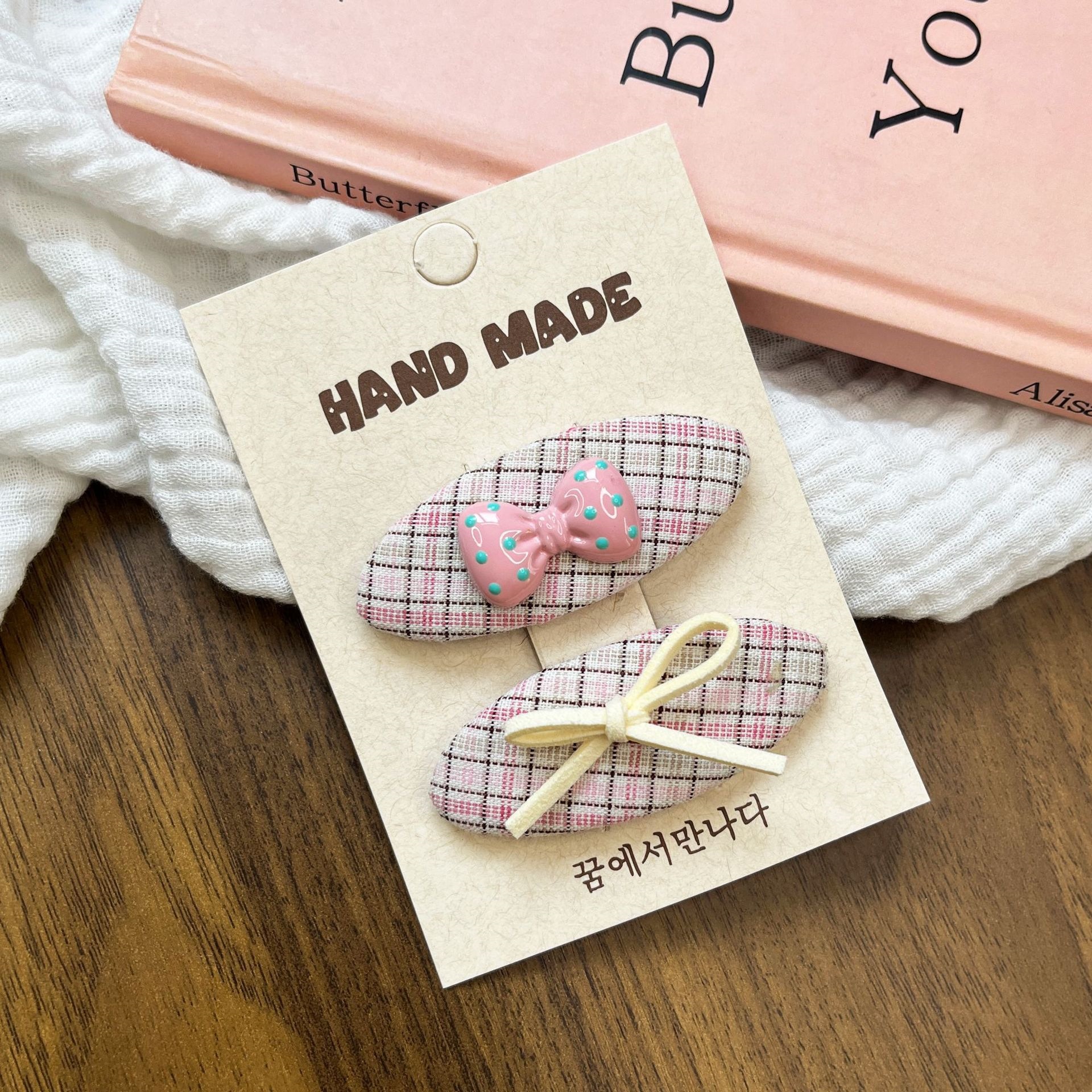 Coreano dulce versátil pequeño niño punto ondulado BB clips para niños color caramelo elíptico clips para el cabello lateral joyería para el cabello