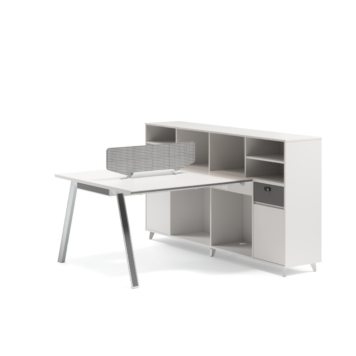 Combinación de escritorio y silla de oficina Personal simple y moderno 6 puestos de trabajo 4 puestos de oficina de personal de la empresa 4 puestos de oficina de personal