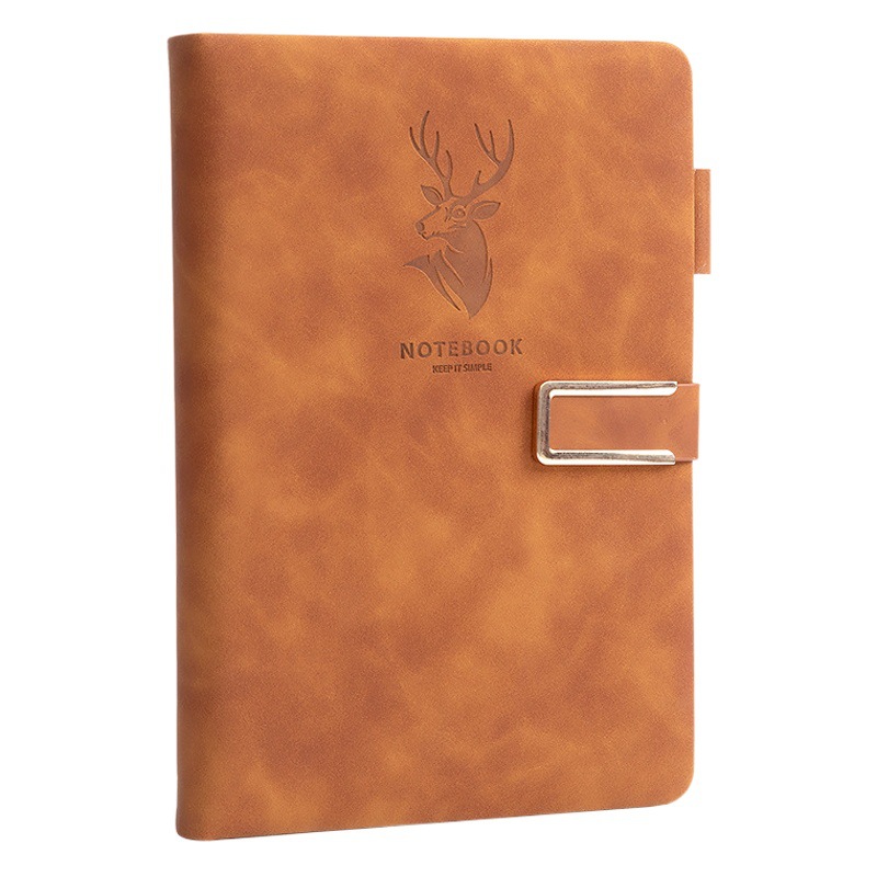 Cuaderno de negocios personalizado logotipo imprimible con hebilla de alto-Bloc de notas de aspecto engrosado alto-Cuaderno de conferencias de gama alta al por mayor