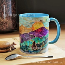 �羳�¿�Stained Glass Mountain Mug��ɫ����ɽ�������R�˱�