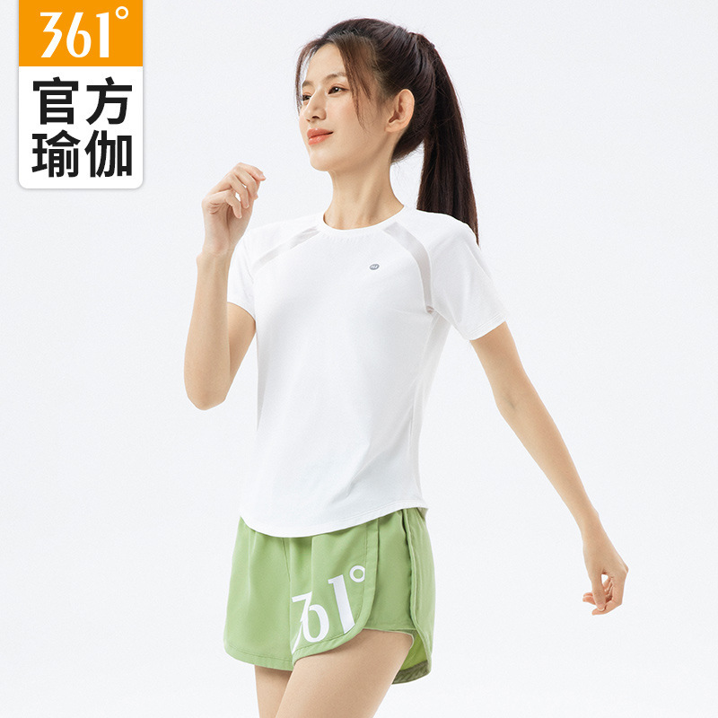 361运动上衣夏季新款宽松透气短袖跑步健身服T恤女瑜伽上衣女