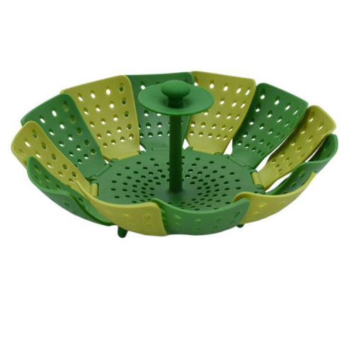 Foldable plastic fruit plate lotus steamer lazy fruit plate pp fruit basket kitchen gadget retractable fruit basket
