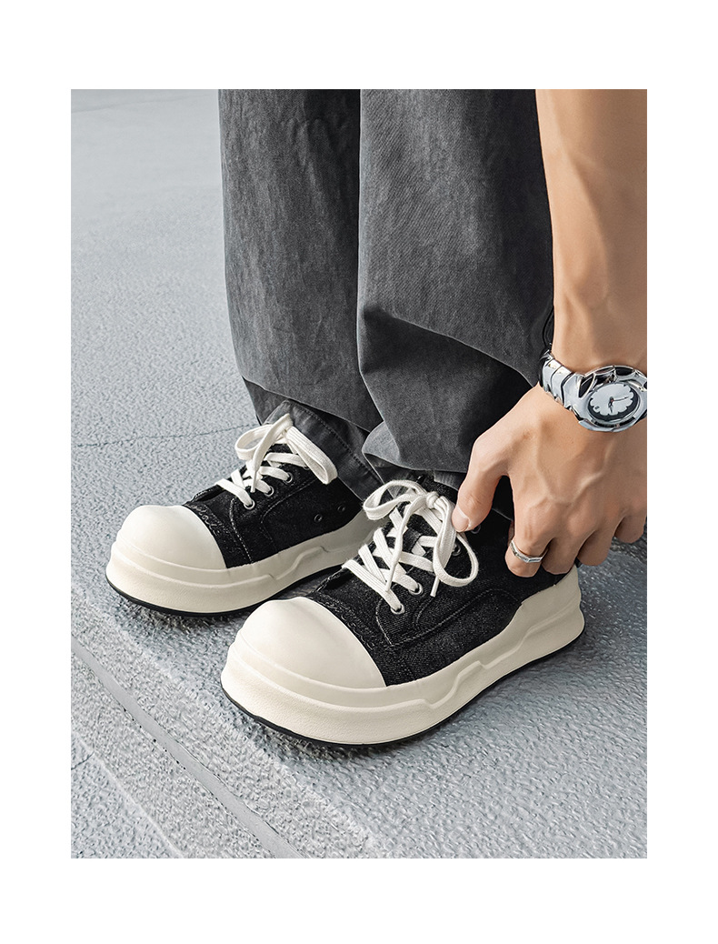 Women's Mickey Mouse Platform Canvas Trainers Height Increasing_voghion.com