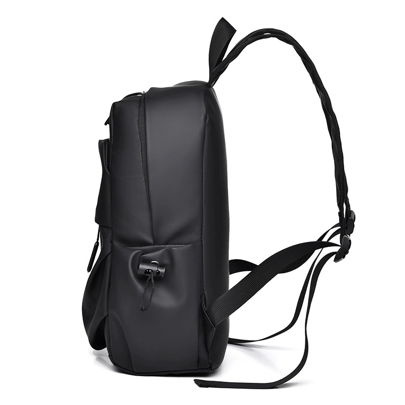 Backpack for black leather, trend bag, European style
