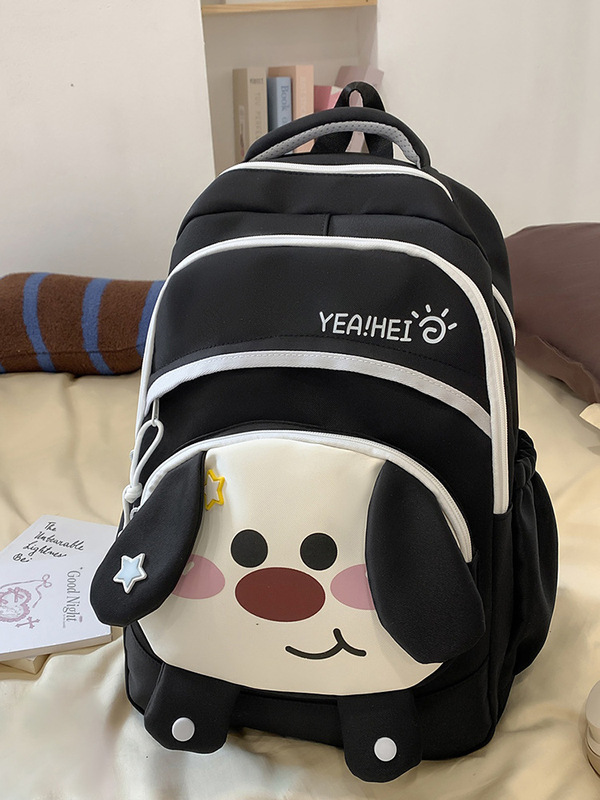 新款高颜值清新甜美可爱小狗背包初高中生轻便旅游大容量双肩包|undefined