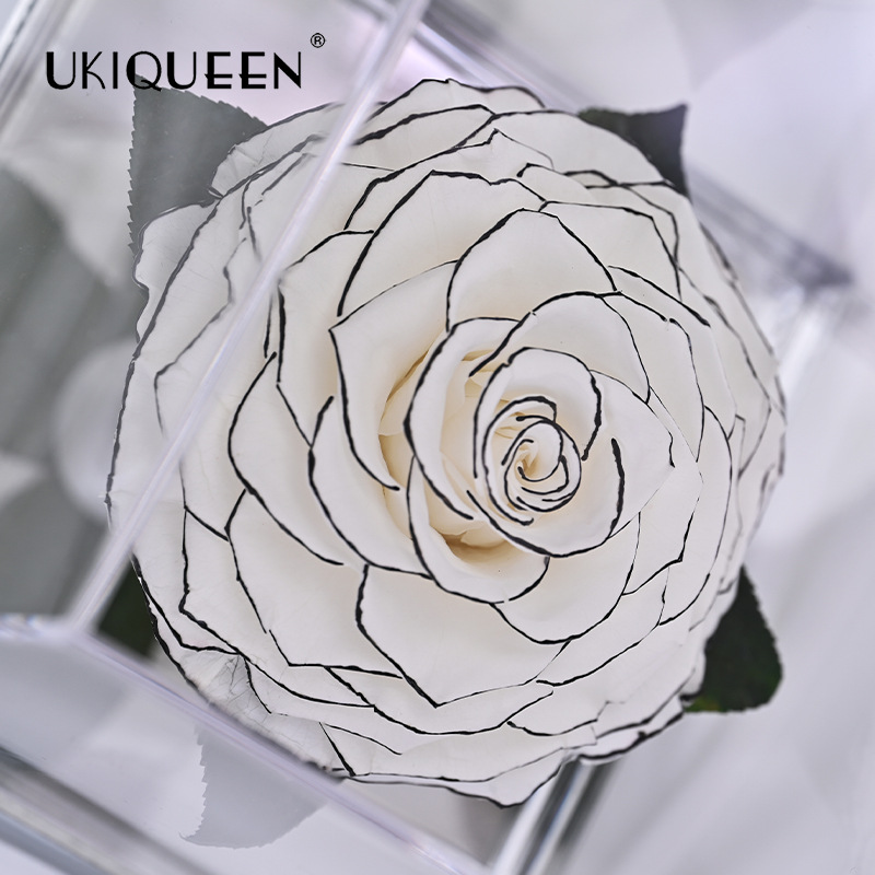 Naxi Reina eterna flor gigante espejo Rosa material acrílico confesión regalo decoración del hogar Día del Maestro