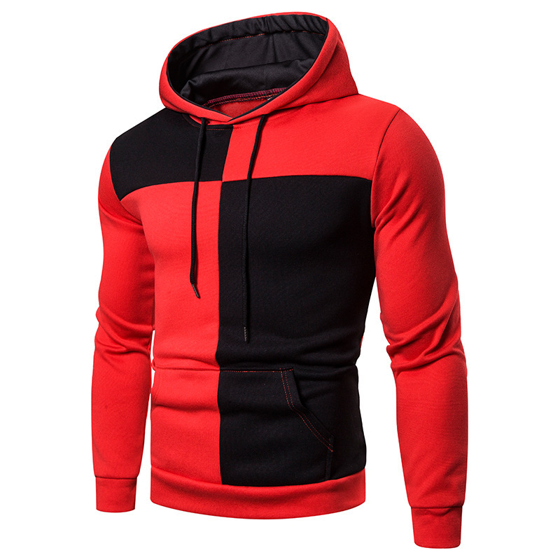 Men's Clothing autumn and winter new men's clothing creative splicing sleeve casual hooded men's sweatshirt W25_senzul.com