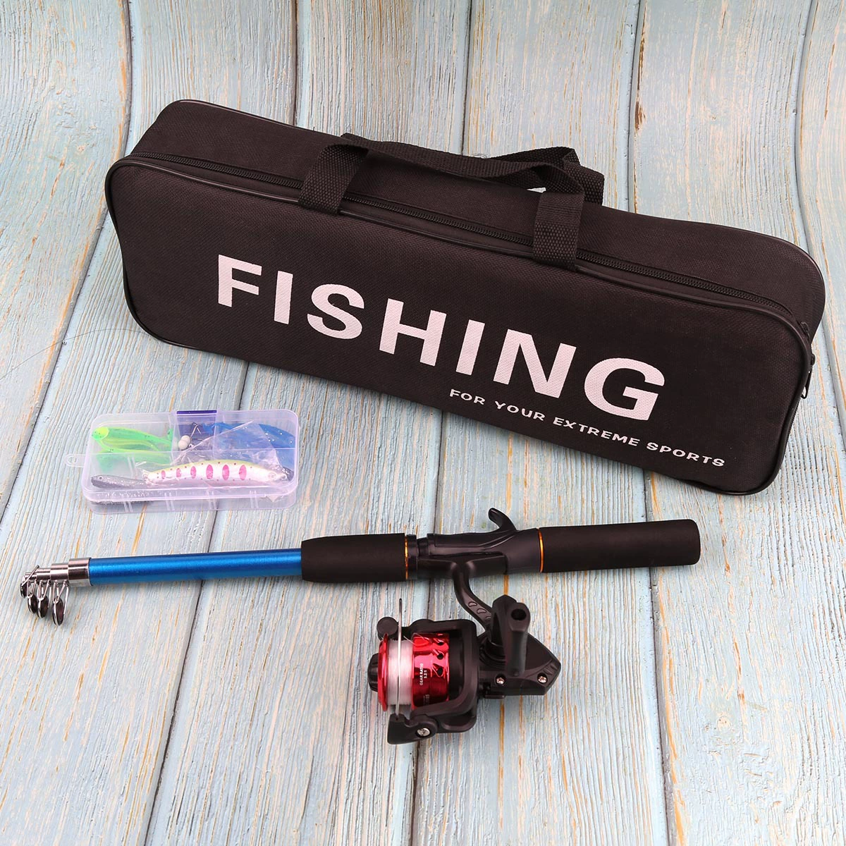 Трансграничная прямая поставка выдвижных удочек из стекловолокна, портативных наборов рыболовных снастей с прядильным колесом, метательных удочек для дальнего заброса.