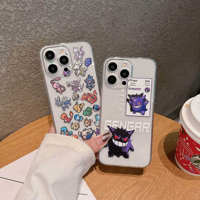 Suitable for Google Pixel 10 Ins Gengar Phone Case, Google 9A Cartoon Pixel Style Protective Cover