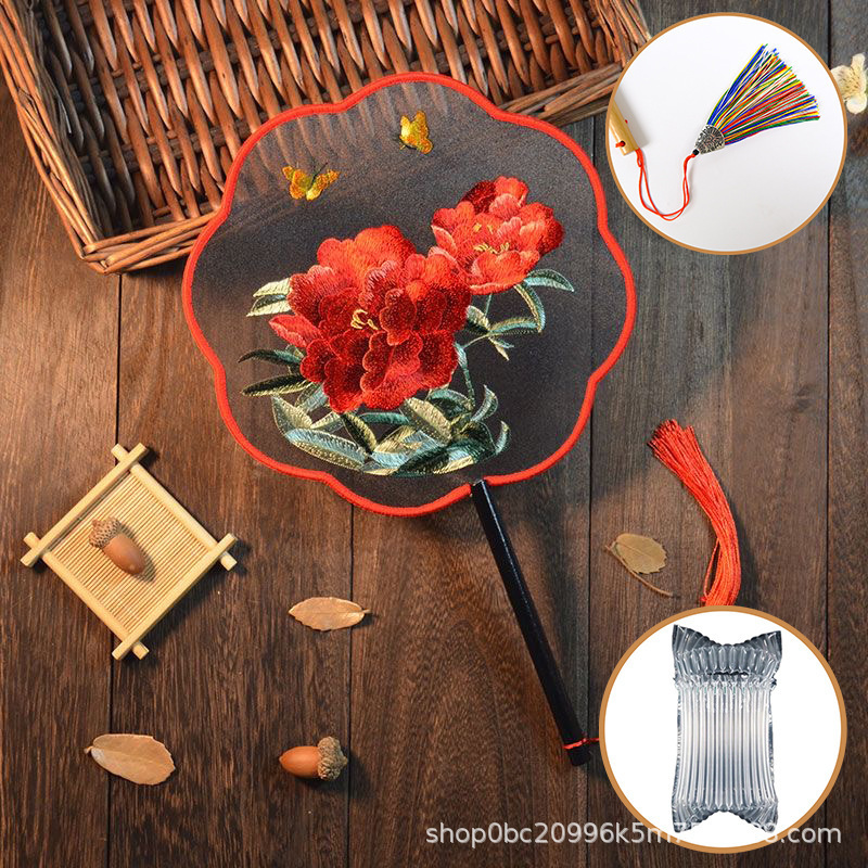 両面刺繍古風円扇刺繍団扇漢服専用蘇刺繍ダンス扇工場卸売り|undefined