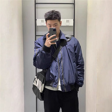 美式复古藏青色ma1飞行员夹克cleanfit外套男潮高级感短款棒球服