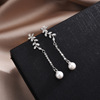 Silver needle, fashionable universal earrings, silver 925 sample, internet celebrity, simple and elegant design