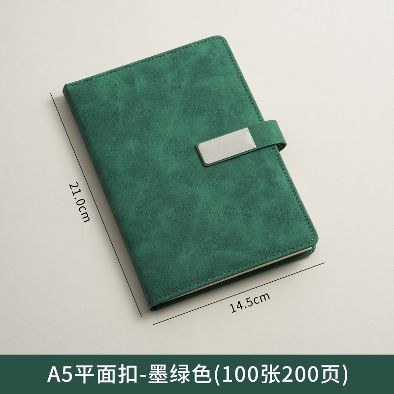 A5 cuaderno de notas logotipo de oficina de negocios regalos de cuero suave grueso de alto valor de la cara hebilla cuaderno de notas caja de regalo