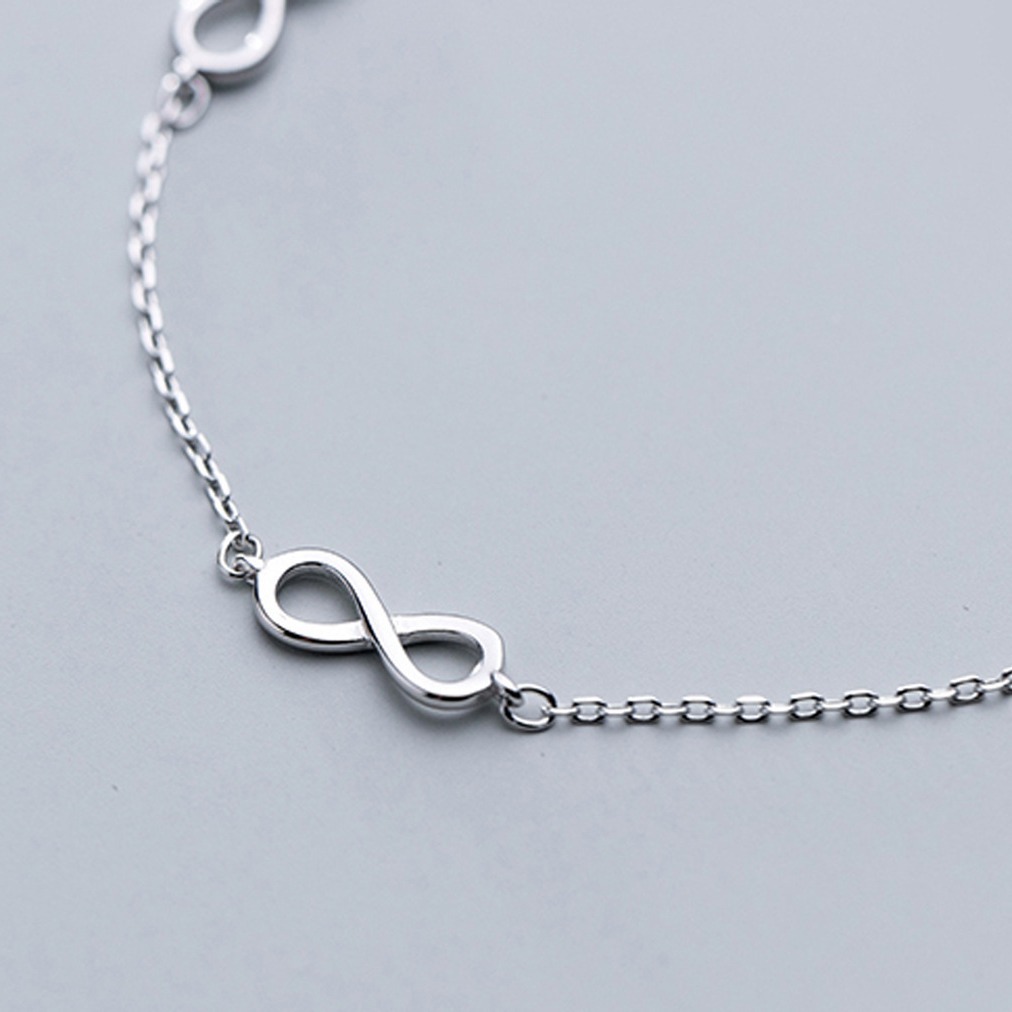 Eloch s925 pulsera de plata pulsera de tobillo femenina personalidad simple de moda pequeña y fresca 8 joyas de pie S3209