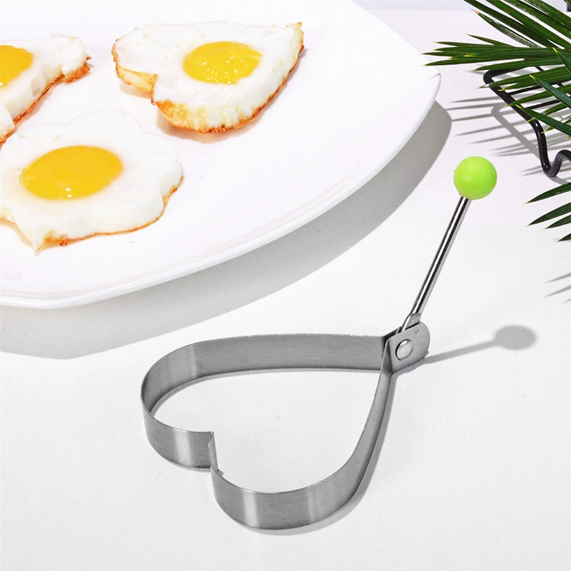 Creative Egg Ring Set, Thickened Stainless Steel, Multi-Shape (Heart, Flower, Star), Non-Stick