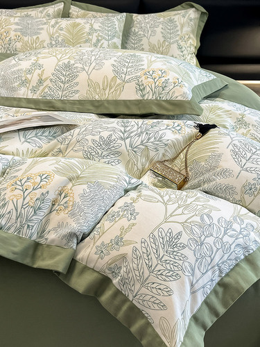 High-end thickened brushed 丨 Autumn and winter four-piece set 80-count pure cotton sheets and quilt covers American warm bedding