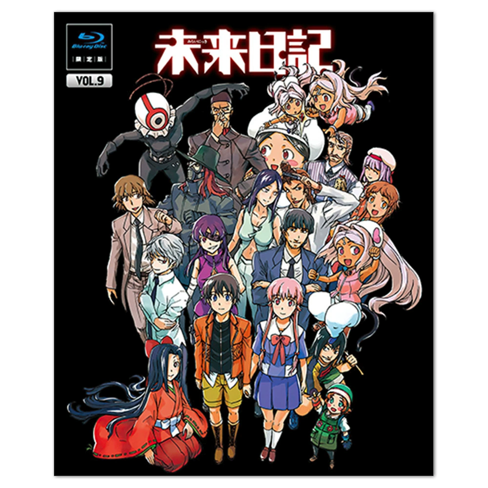 Плакат-наклейка Mirai Nikki (Future Diary) — аниме-мурал, разные размеры (10×15–50×70 см)