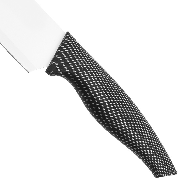 Cuchillo de cocina de comercio exterior cuchillo de pintura de acero inoxidable mango de malla negra regalo de negocios cuchillo único embalaje de succión de doble cara al por mayor