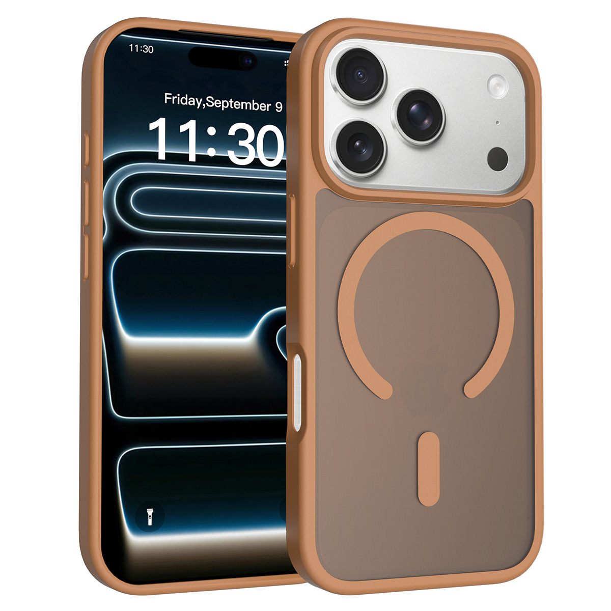 Funda para teléfono móvil iPhone17 Promax para uso transfronterizo Funda esmerilada con sensación de piel de escudo plateado Funda magnética de manzana 17Air