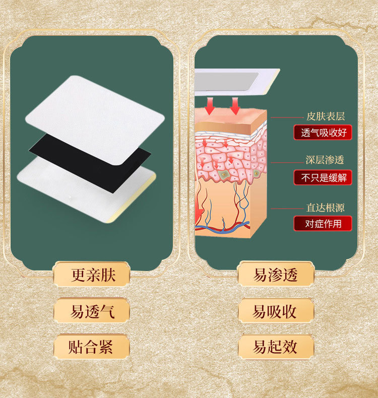 Snake King Bone Pain Plaster Non Woven Far Infrared Heat Patch for Neck Back Waist and Joints 8 Patches 7cm x 10cm preparation
