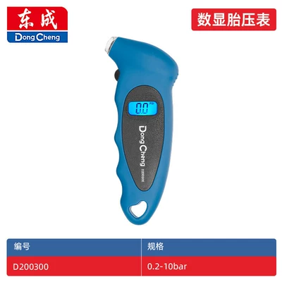 Dongcheng Car Tire Pressure Detection Instrument High-Precision Digital Display Deflation Pressure Gauge Electronic Monitor for Vehicle Tire Pressure (Air pressure gauge/tire pressure gauge) - 02-10bar-mini-digital-tire-pressure-gauge