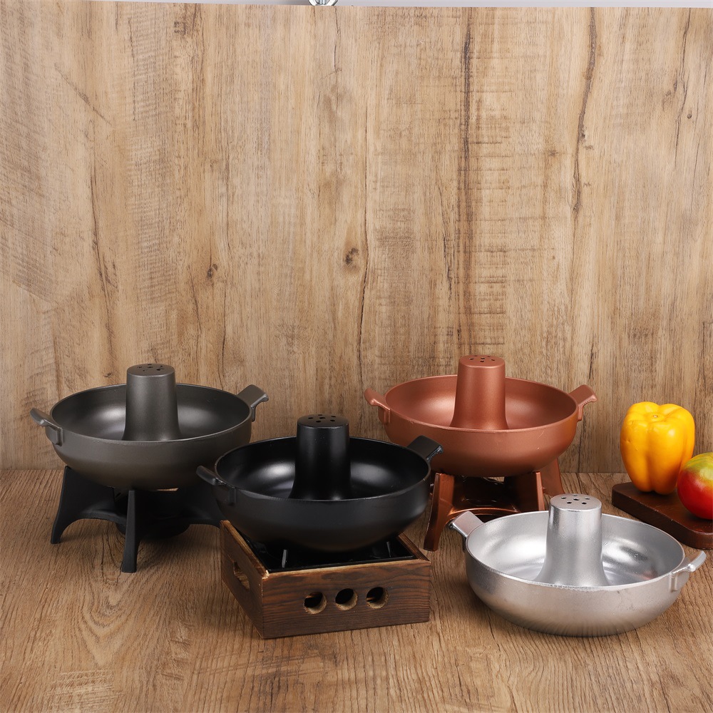 Elephant Trunk Hot Pot Frog Hot Pot Mini Dry Hot Pot Commercial Personal Japanese Hot Pot Wooden Stand Alcohol Stove Mini Hot Pot