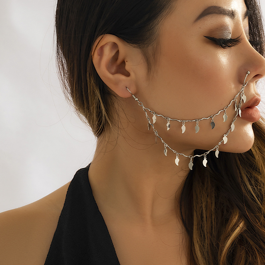 European and American jewelry, ethnic style, Su style, no punching nose studs, nose accessories, sweet and cool earrings, puncture nose rings_voghion.com