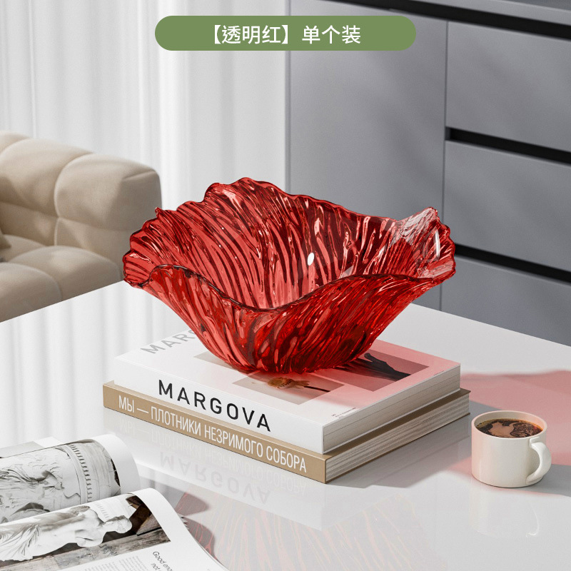 新しい花びらフルーツプレートリビングルーム透明プラスチック PET スナックドライフルーツプレートホームライト高級シンプルなコーヒーテーブルプレート|undefined