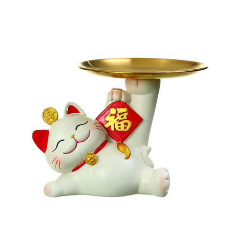Creative Lucky Cat Key Storage Tray Ornaments Porch Key Storage Ornaments Home Furnishings New Home Decoration Ornaments