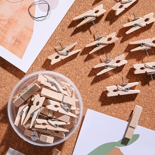 # Wooden clip I-shaped nail cute big thumbtack cork board photo wall message felt board bulletin board decoration