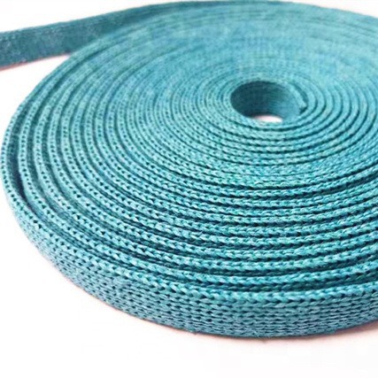 环保可降解，100%纸材料，平纹纸织带纸提手 扁纸绳