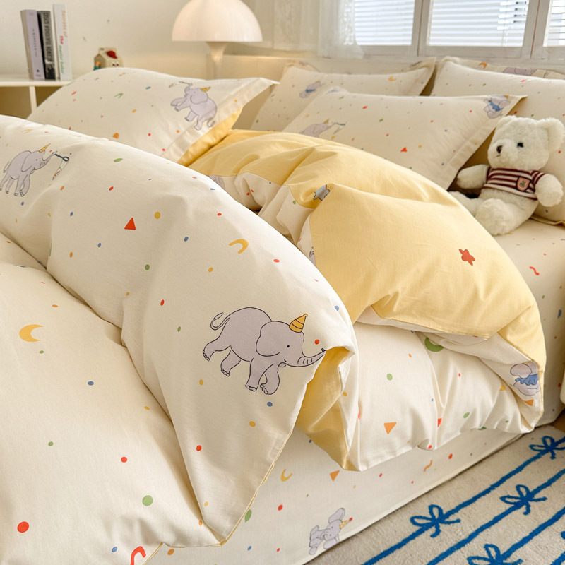 Inswind pequeña flor de algodón cama de cuatro piezas set de algodón puro 2025 nuevo dormitorio sábanas de cama sábanas