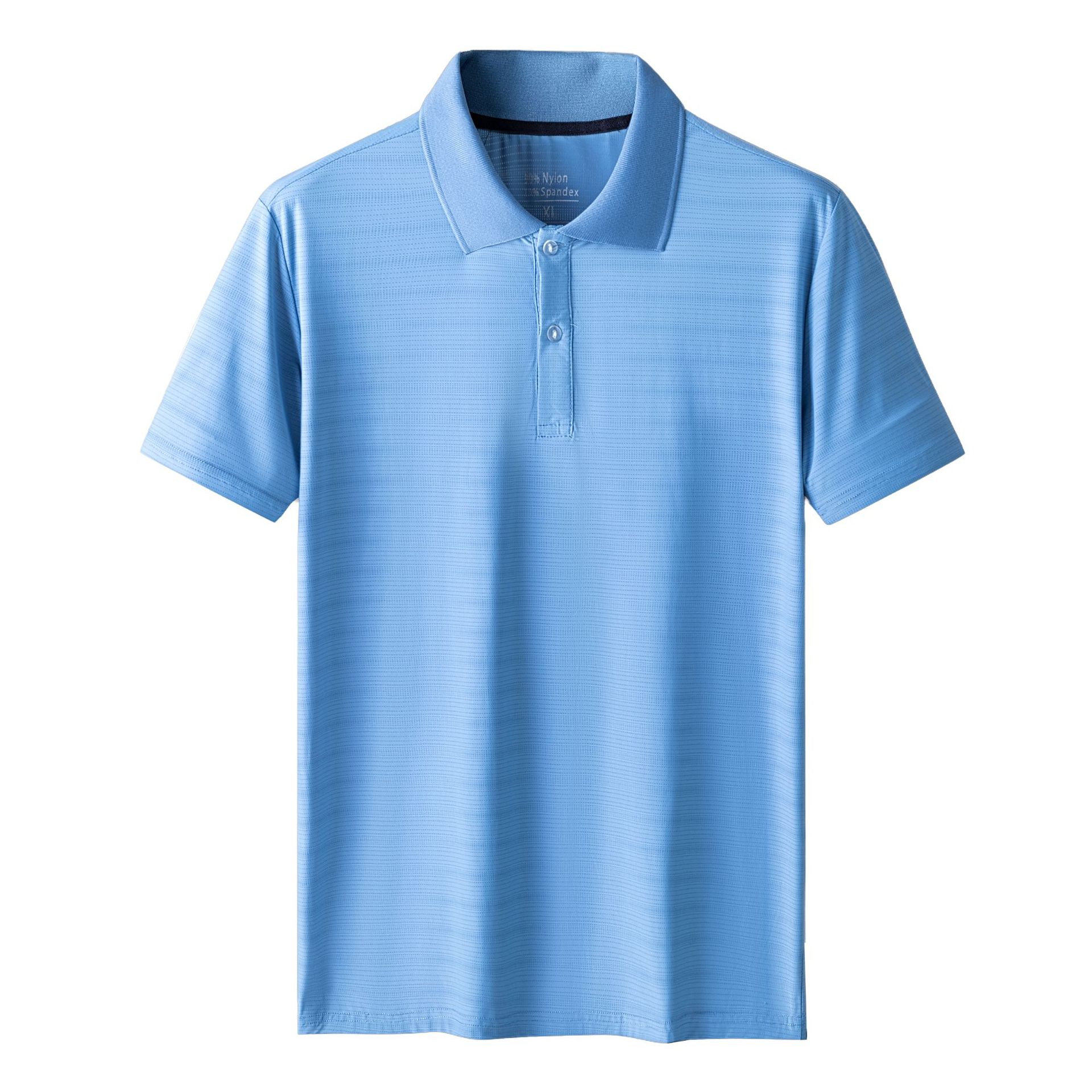 Camiseta de polo de seda de hielo para hombres de manga corta de verano de malla grande secado rápido con camiseta de cuello juvenil de mediana edad ropa casual de media manga
