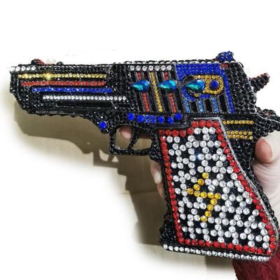 嘉喜利2021春季新款晚宴包枪造型设计水钻链条包手拿女包|ms