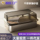 Stainless Steel Cat Litter Basin Open High Fence Oversized Anti-splash Deepened Semi-closed Cat Toilet Pet Supplies