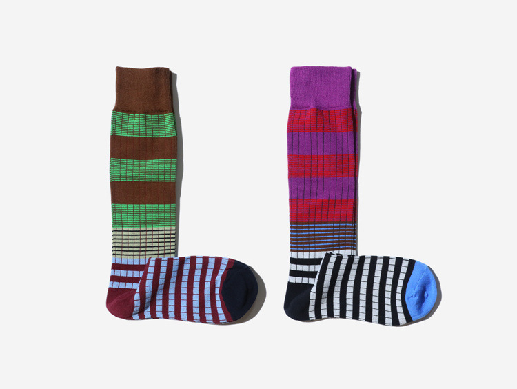 Women's Fashion Stripe Cotton Jacquard Crew Socks 1 Set display picture 1